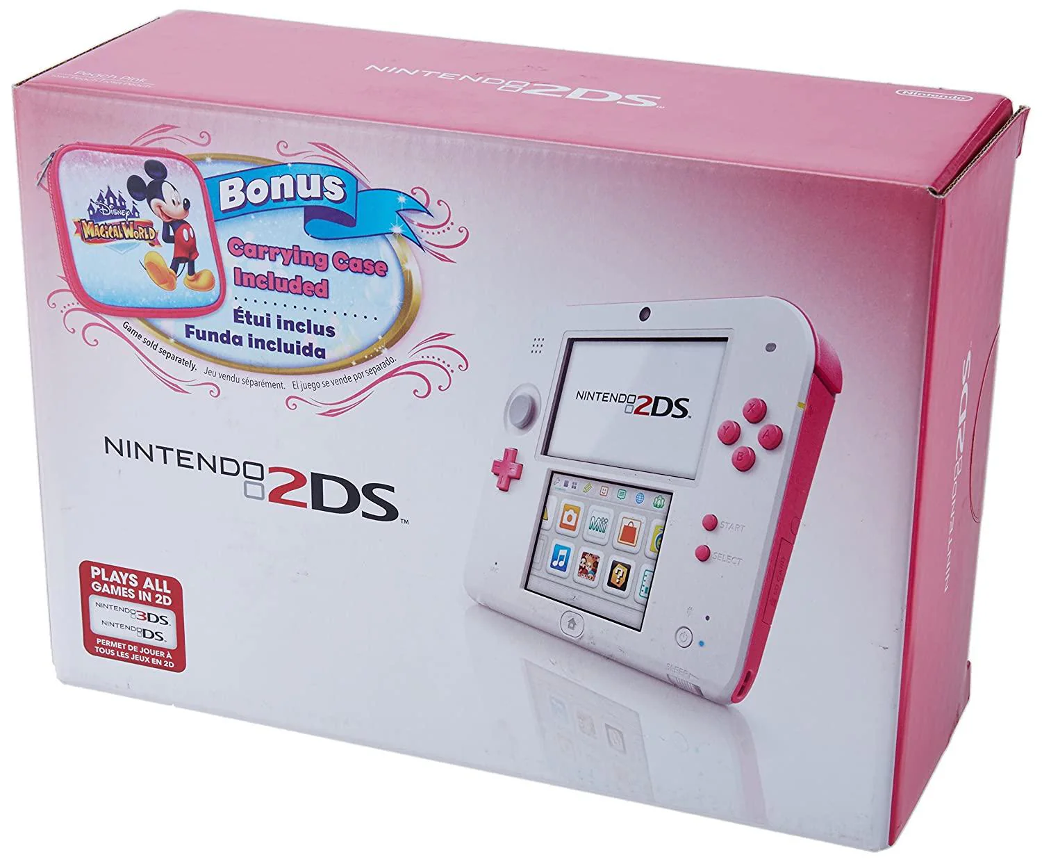 Nintendo 2DS Peachy Pink Mickey Mouse Edition